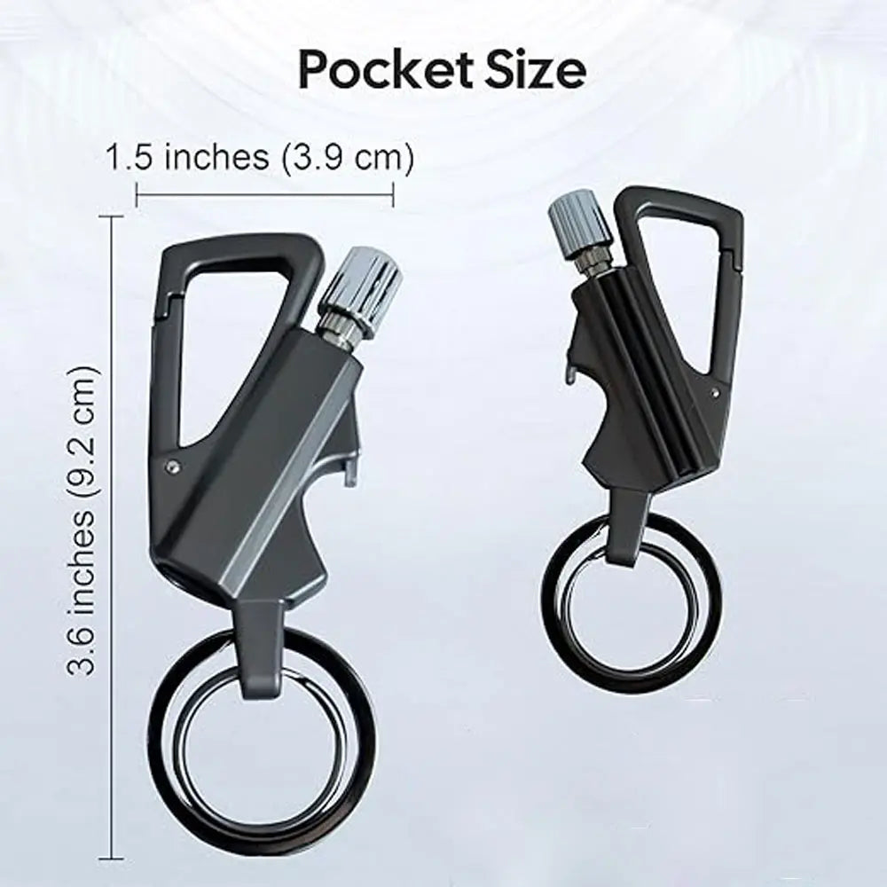 Vital-Habitat™ 3-in-1 Utensils Multi-Tool Keychain – Portable Pocket Bottle Opener & Refillable Emergency Lighter EDC Gear