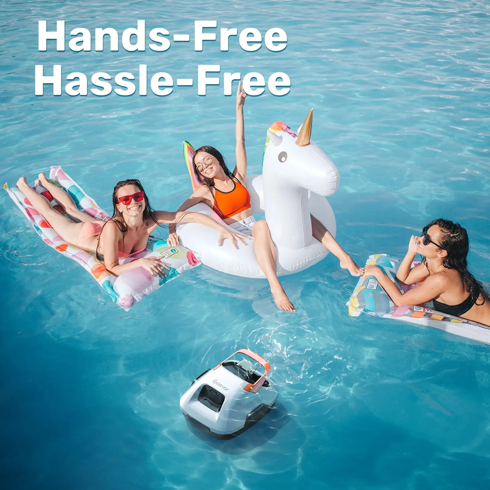 Vital-Habitat™ Cordless Robotic Pool Cleaner – 90-Min Automatic Vacuum for Flat Bottom Above-Ground Pools (Up to 860 Sq.Ft)