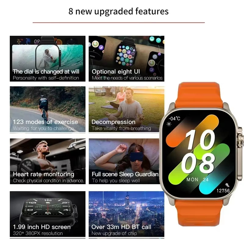 Vital-Habitat™ X10 Ultra Smartwatch – 2.01" Infinity Display, Bluetooth Calling & Advanced Health Tracker (Android & iOS)