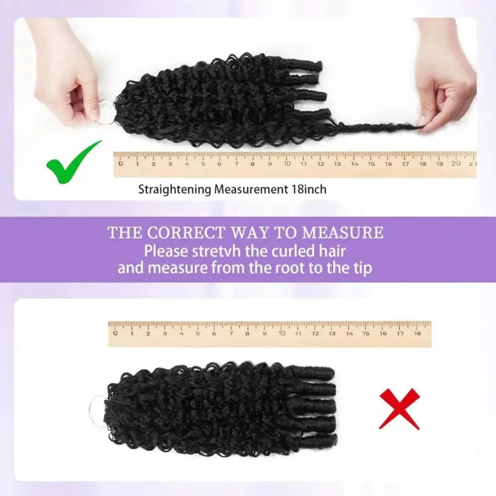 Vital-Habitat™ Premium Burmese Curly Crochet Human Hair – Knotless Pre-Separated Kinky Curly Hair Extensions for Braiding (Natural Black)