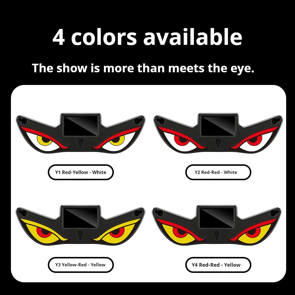 Vital-Habitat™ Dynamic LED Car Rear Window Display – Programmable Vampire Devil Eye Emoji Panel & Scrolling Message Screen with Solar & Type-C Charging