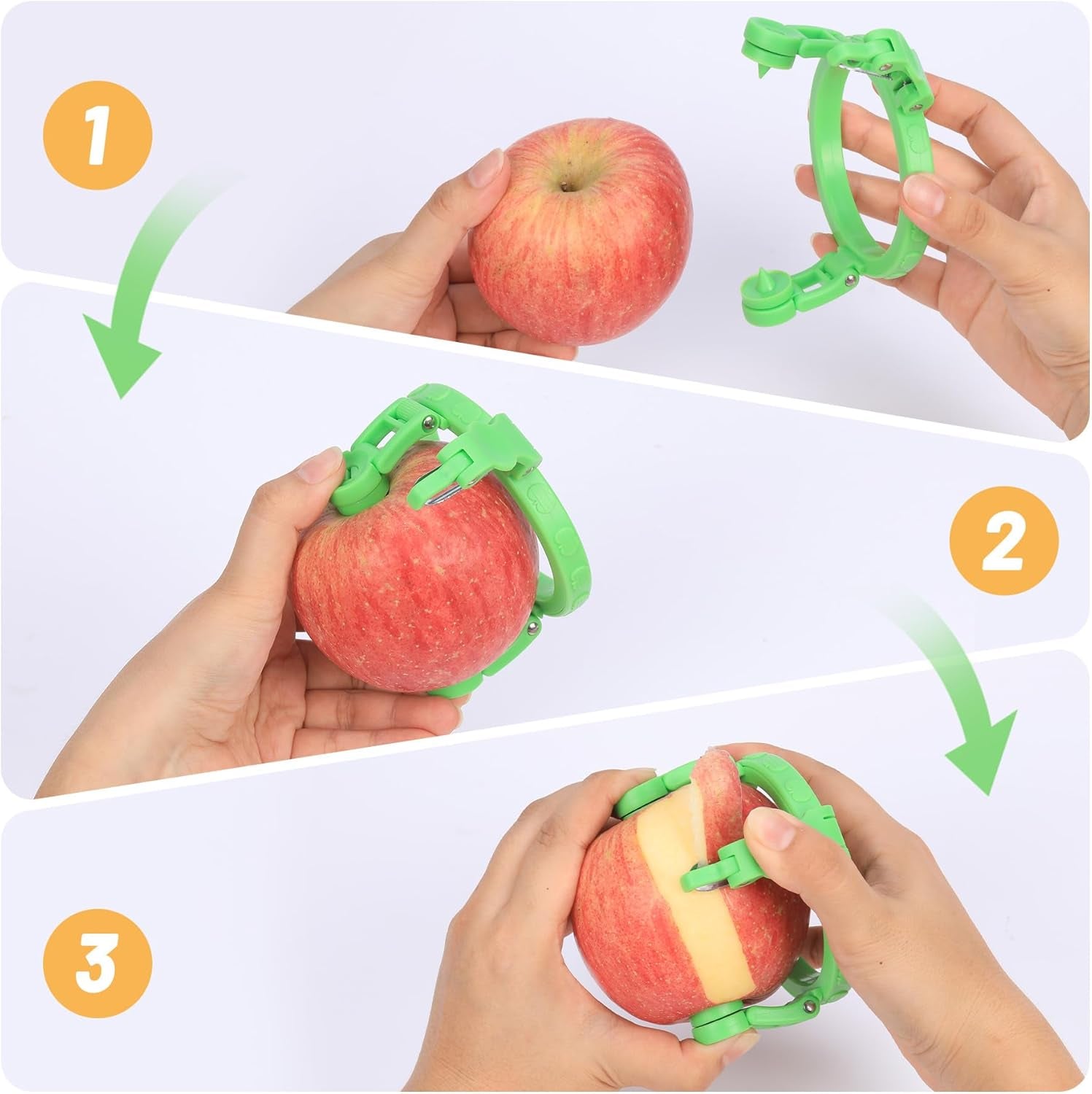 Handheld Apple Peeler for Apple Pear  Manual Rotating Apple Pear Peeler Zester Kitchen Gadget Apple Peeling Hand Rotation Fruit Spiralizer Peeler Machine Gift Ideas