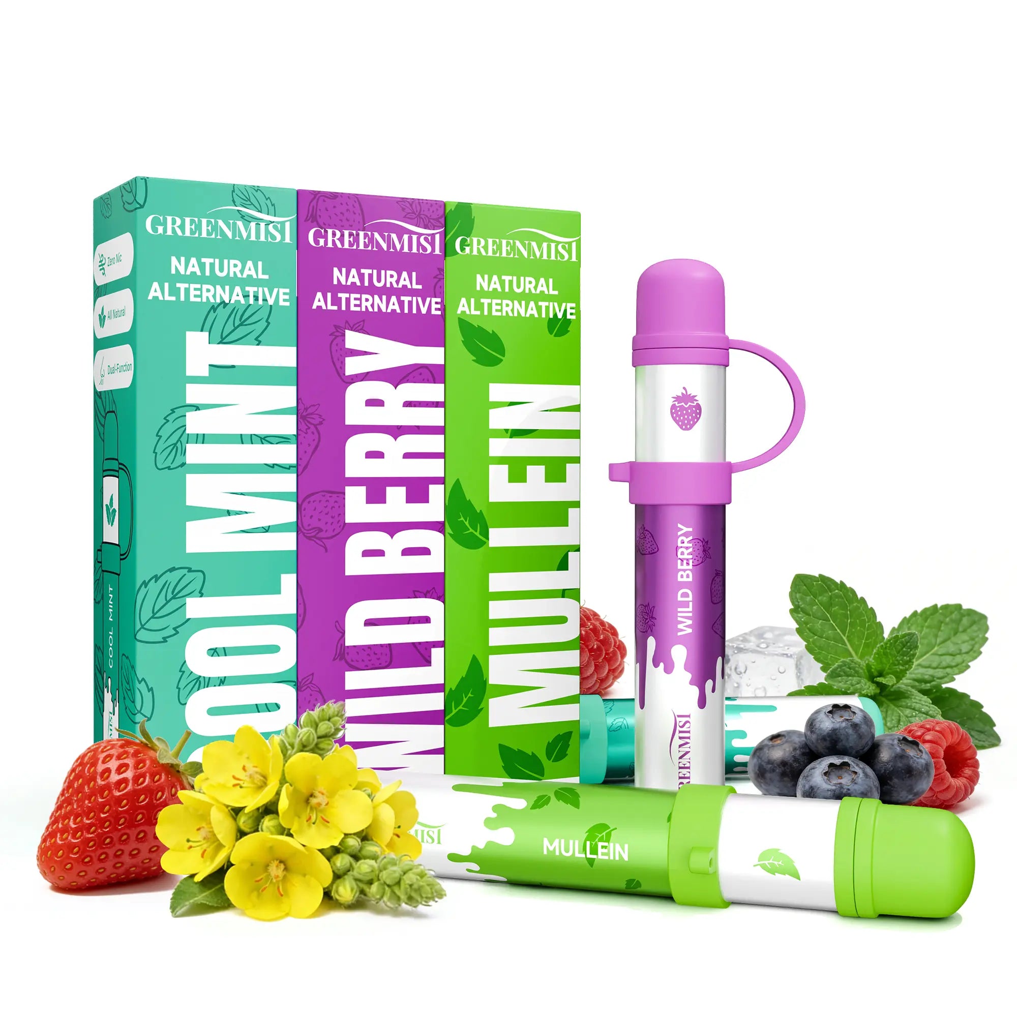 Vital-Habitat™ Greenmist Nasal Inhaler Stick – Portable Essential Oil Aromatherapy for On-the-Go Refreshment & Focus