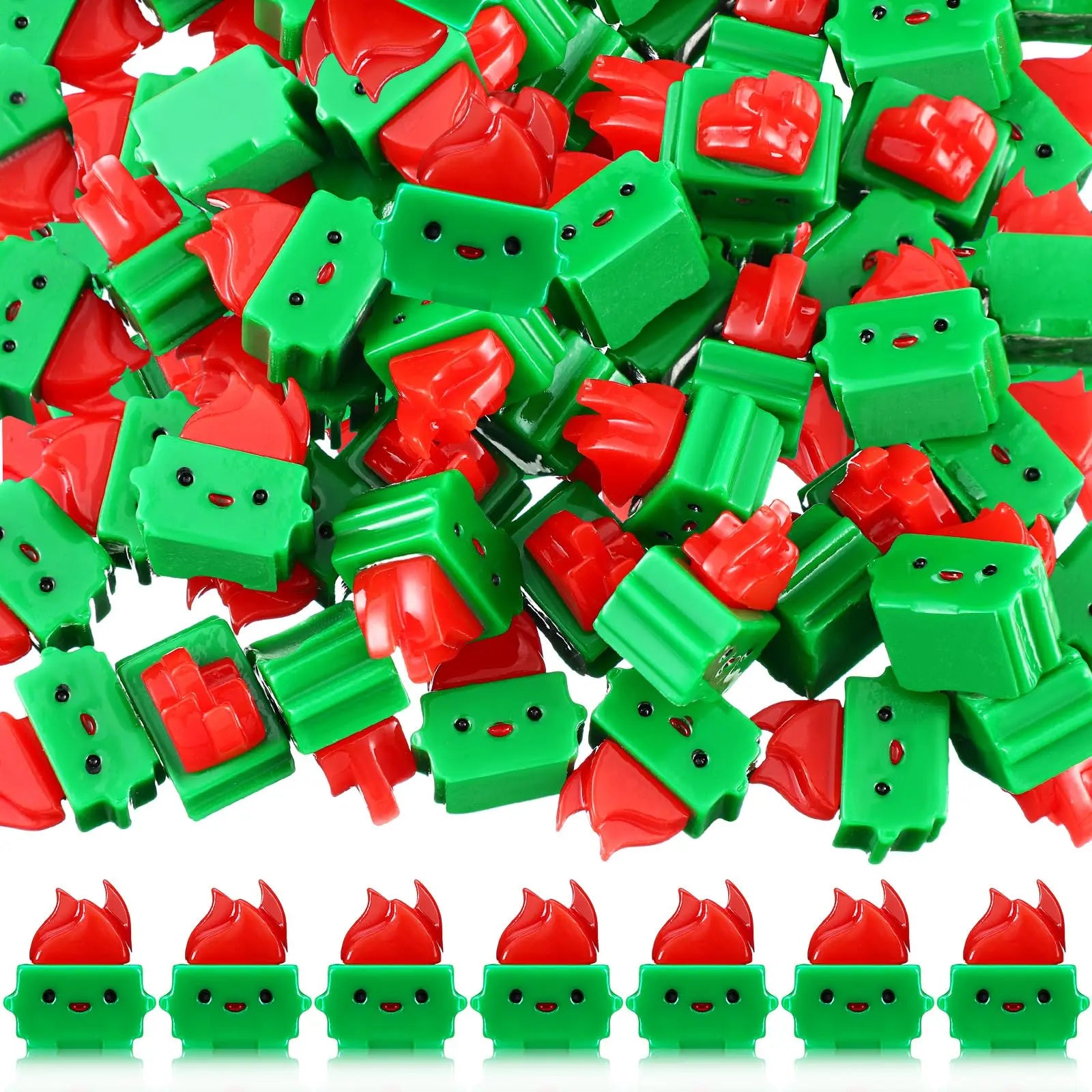 Vital-Habitat™ Mini Luminous Dumpster Fire Ornaments – Glow in the Dark Emotional Support Desk Figures for Coworkers & Office Decor (50/100 Pcs)