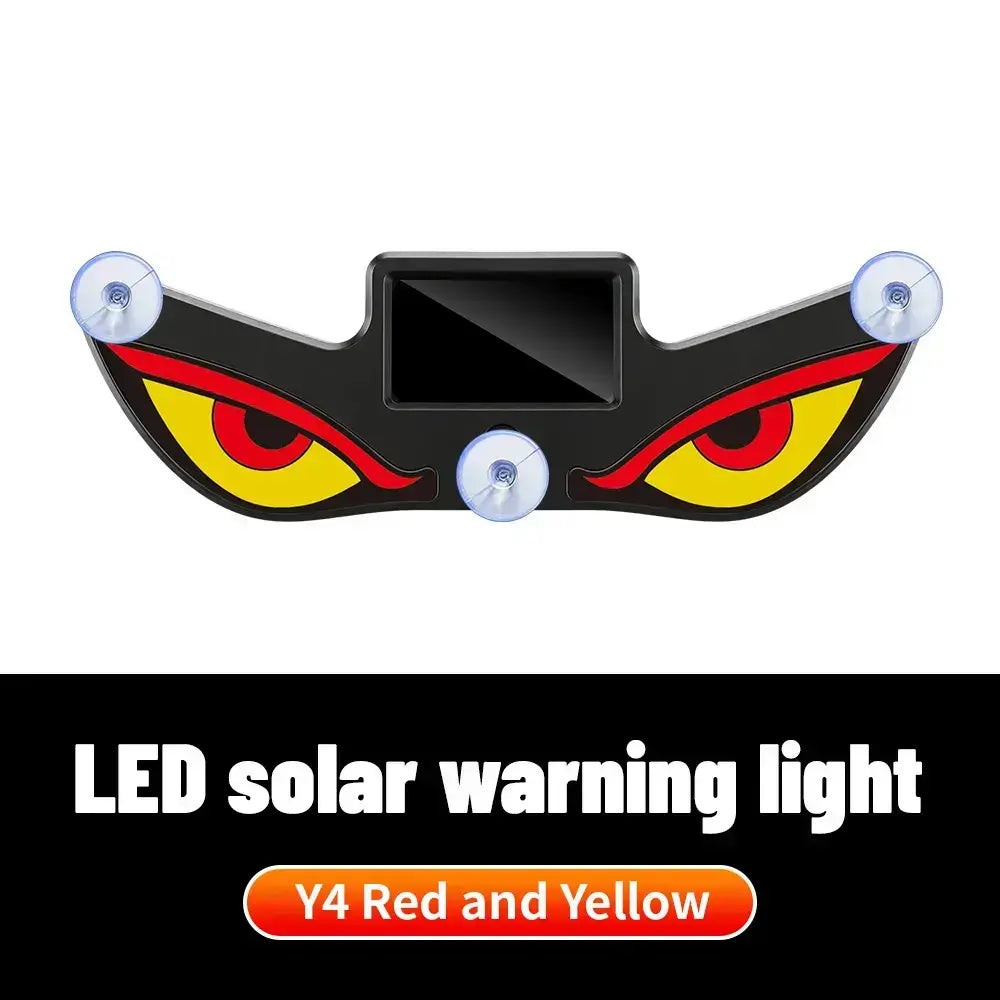 Vital-Habitat™ Dynamic LED Car Rear Window Display – Programmable Vampire Devil Eye Emoji Panel & Scrolling Message Screen with Solar & Type-C Charging