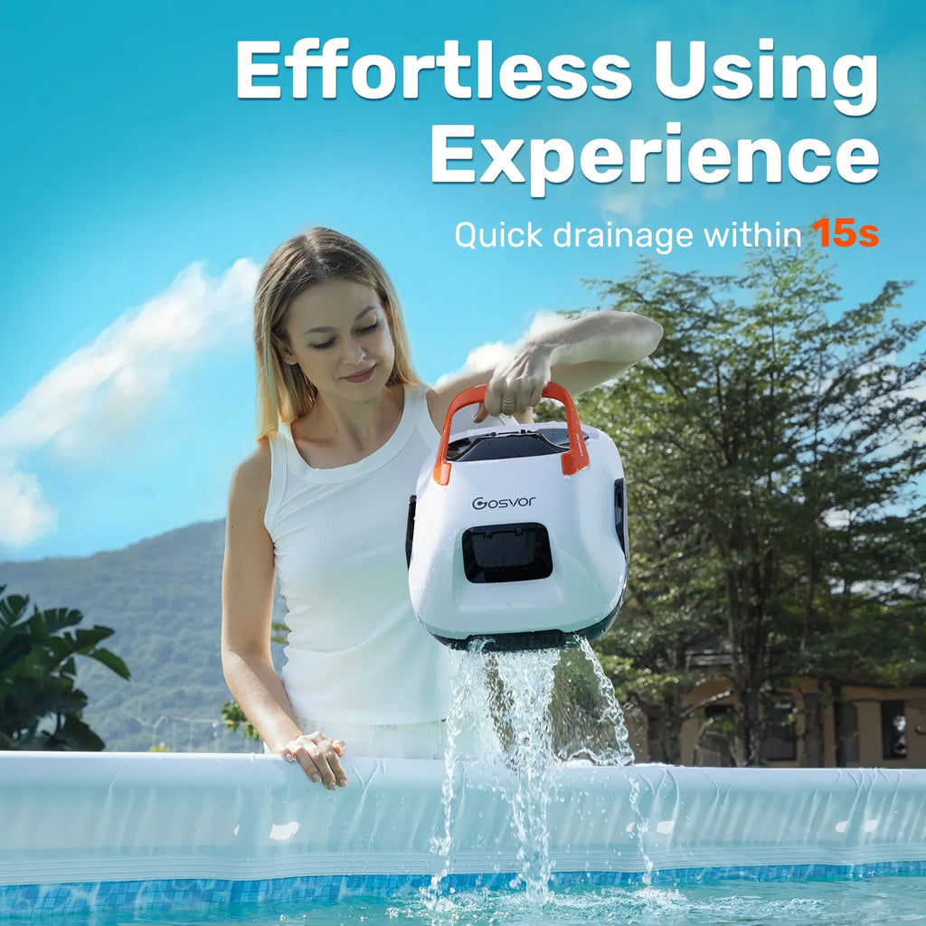 Vital-Habitat™ Cordless Robotic Pool Cleaner – 90-Min Automatic Vacuum for Flat Bottom Above-Ground Pools (Up to 860 Sq.Ft)