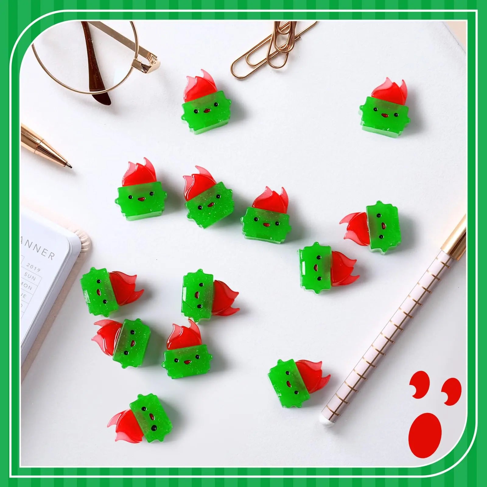 Vital-Habitat™ Mini Luminous Dumpster Fire Ornaments – Glow in the Dark Emotional Support Desk Figures for Coworkers & Office Decor (50/100 Pcs)