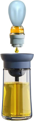 Vital-Habitat™ 2-in-1 Glass Oil Dispenser & Precision Basting Brush – Quantitative Oil Control for Healthy Cooking, BBQ & Baking