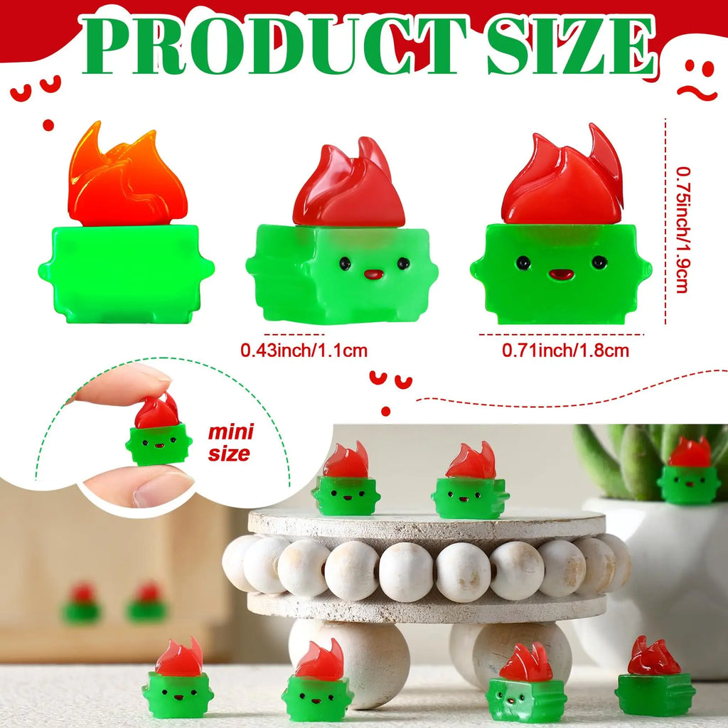 Vital-Habitat™ Mini Luminous Dumpster Fire Ornaments – Glow in the Dark Emotional Support Desk Figures for Coworkers & Office Decor (50/100 Pcs)