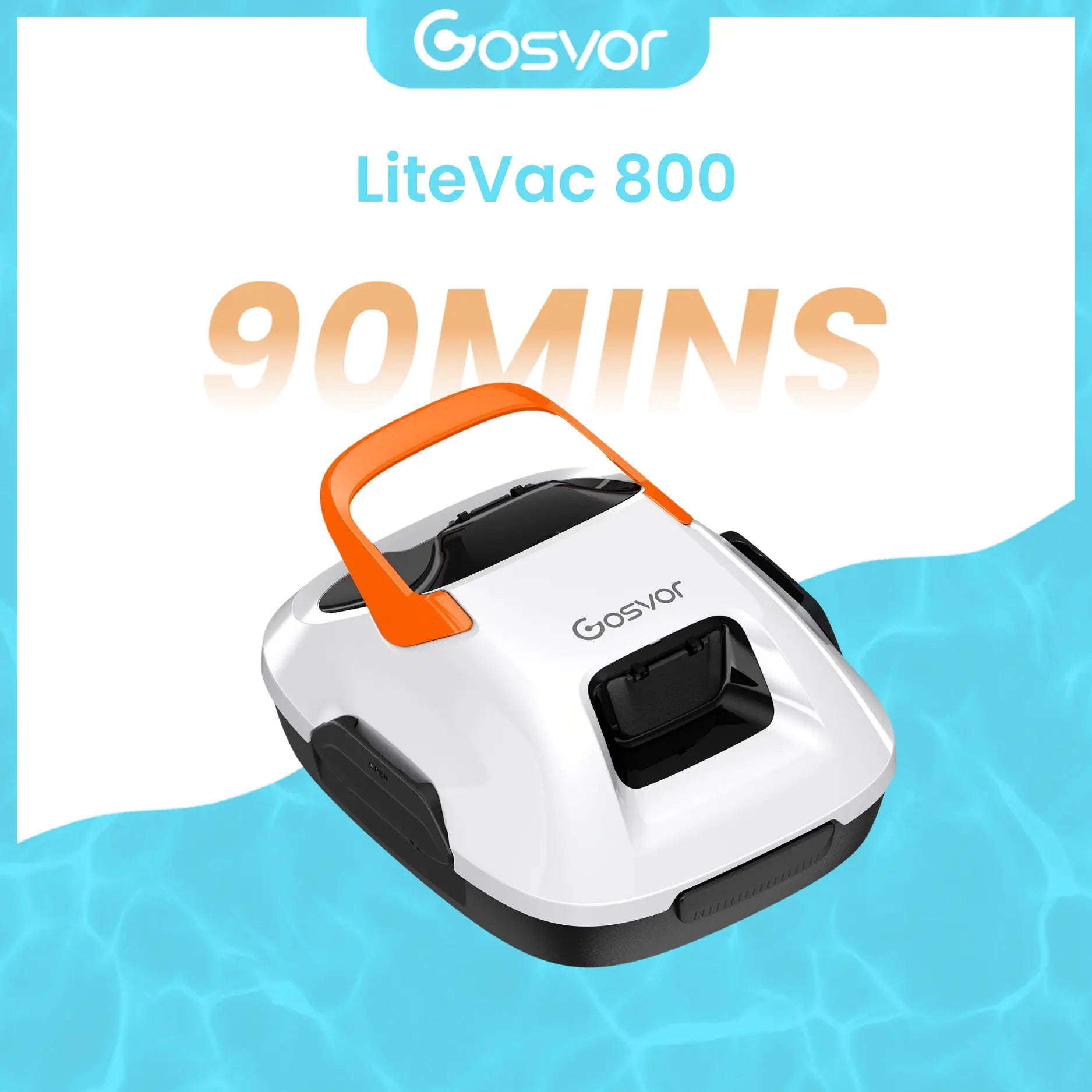 Vital-Habitat™ Cordless Robotic Pool Cleaner – 90-Min Automatic Vacuum for Flat Bottom Above-Ground Pools (Up to 860 Sq.Ft)