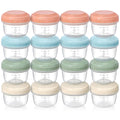 Vital-Habitat™ 16-Pack Stackable Multi-Purpose Storage Containers (4oz) – Leakproof, BPA-Free Jars for Baby Food, Snacks & Meal Prep