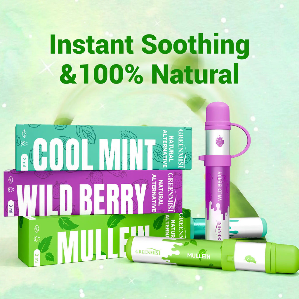 Vital-Habitat™ Greenmist Nasal Inhaler Stick – Portable Essential Oil Aromatherapy for On-the-Go Refreshment & Focus