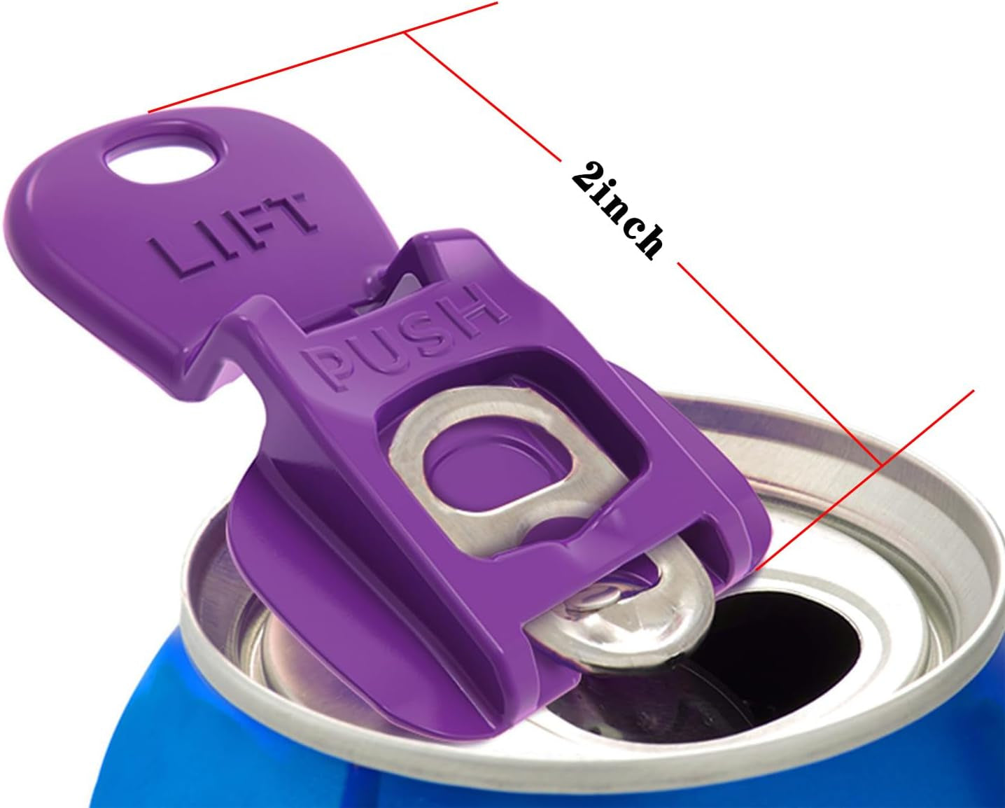 Vital-Habitat™ 6-Pack Easy-Open Can Tab Lever & Beverage Barricade – Nail-Saver Soda Opener with Rotating Dust-Proof Cover