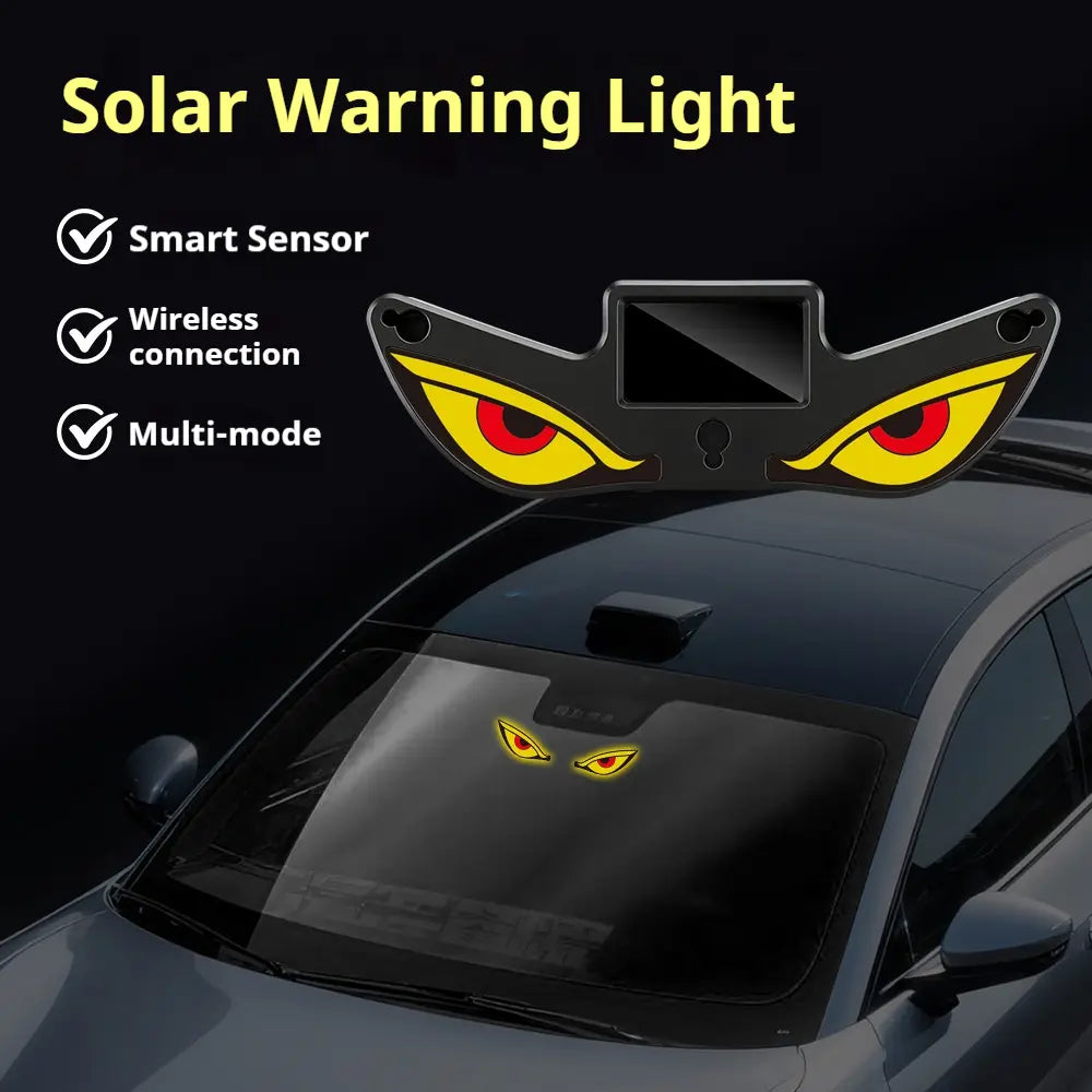 Vital-Habitat™ Dynamic LED Car Rear Window Display – Programmable Vampire Devil Eye Emoji Panel & Scrolling Message Screen with Solar & Type-C Charging