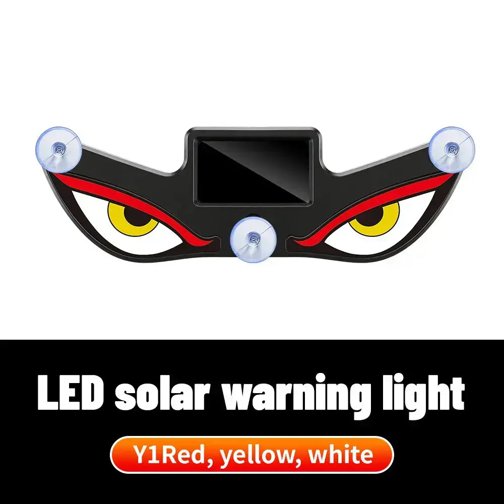 Vital-Habitat™ Dynamic LED Car Rear Window Display – Programmable Vampire Devil Eye Emoji Panel & Scrolling Message Screen with Solar & Type-C Charging