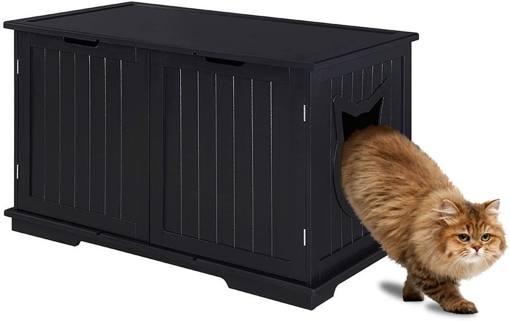 Vital-Habitat™ X-Large Designer Cat Washroom & Hidden Litter Box Enclosure – Premium Storage Bench & Multifunctional Side Table