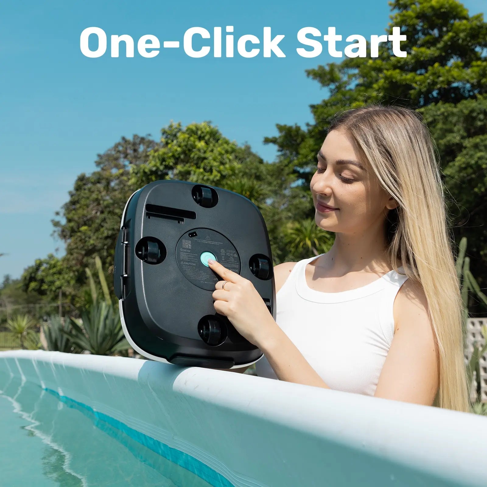 Vital-Habitat™ Cordless Robotic Pool Cleaner – 90-Min Automatic Vacuum for Flat Bottom Above-Ground Pools (Up to 860 Sq.Ft)