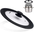 Walfos 3-in-1 Universal Tempered Glass Lid - Space-Saving Cover for 6.5", 7", and 8" Pots & Pans