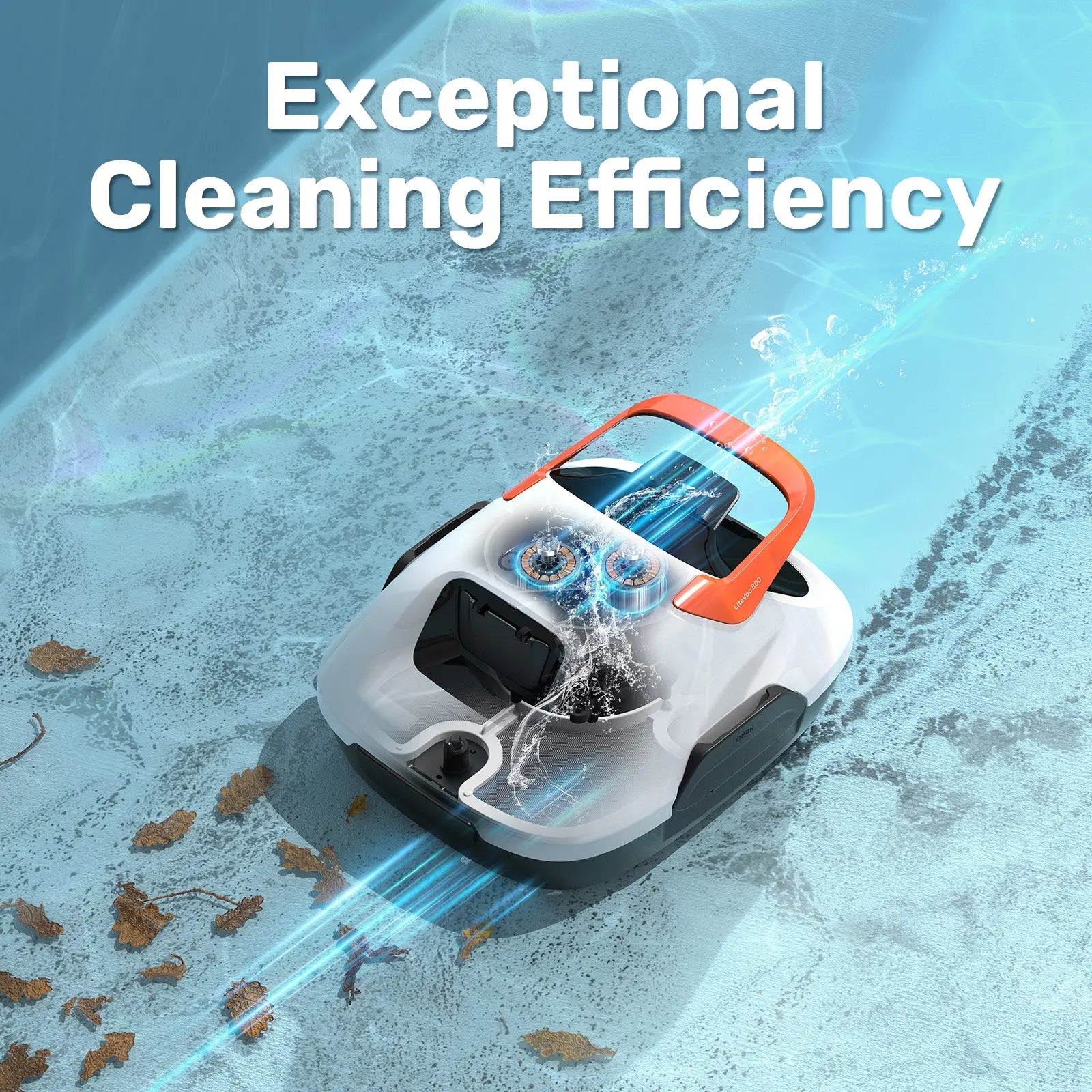 Vital-Habitat™ Cordless Robotic Pool Cleaner – 90-Min Automatic Vacuum for Flat Bottom Above-Ground Pools (Up to 860 Sq.Ft)
